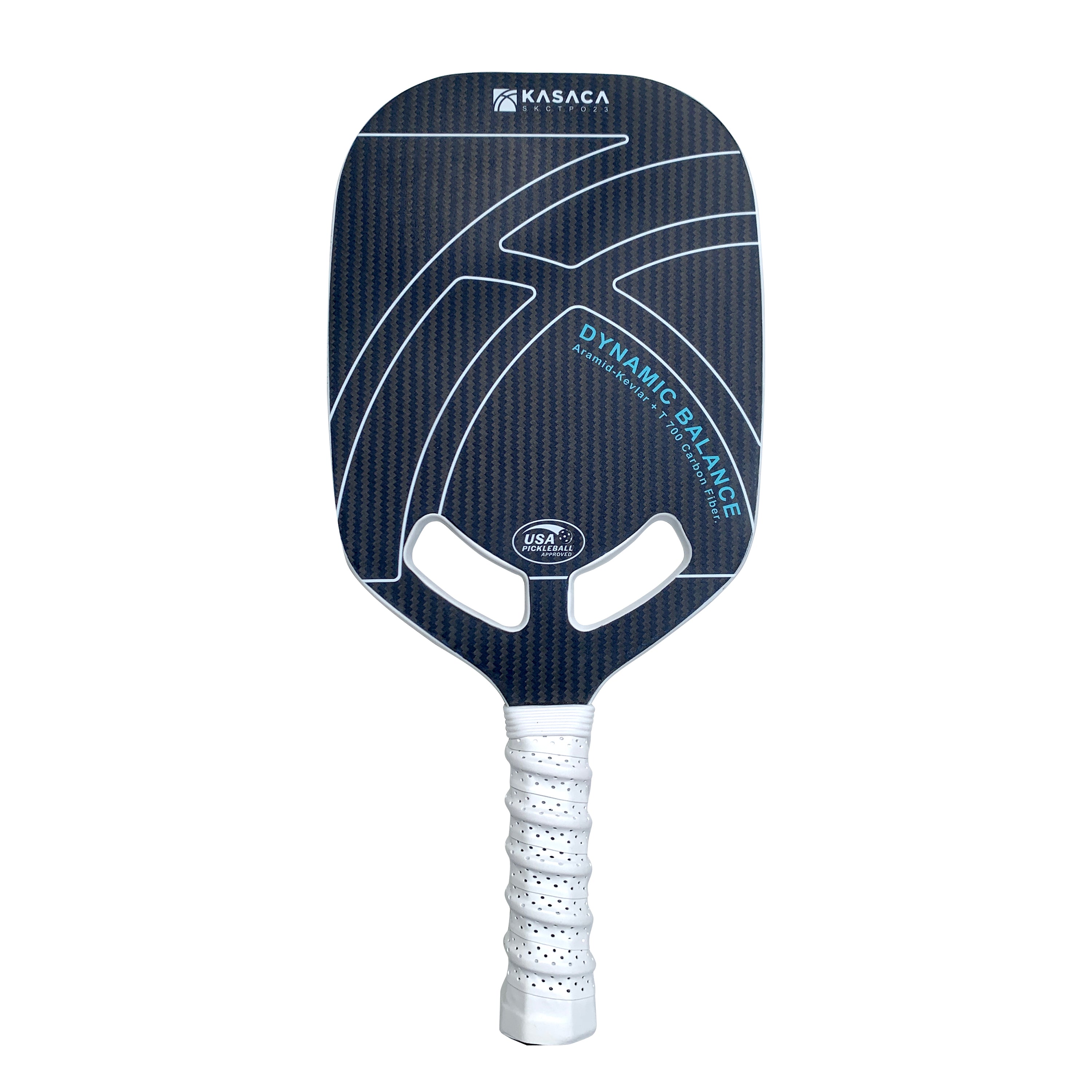 KASACA Kevlar & Carbon Fibre 16mm Edgeless Open Throat Pickleball Paddle + Paddle Cover