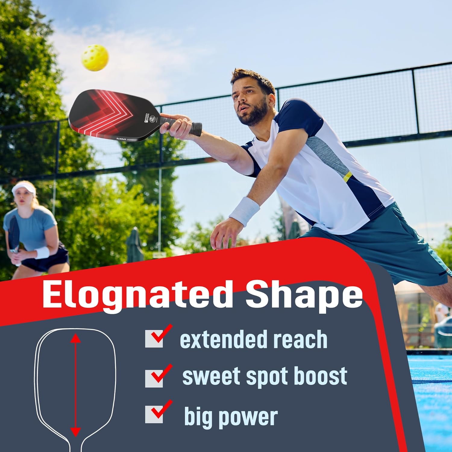 KASACA Edgeless Pickleball Paddle - AERO SPIKE - Carbon Fiber Face