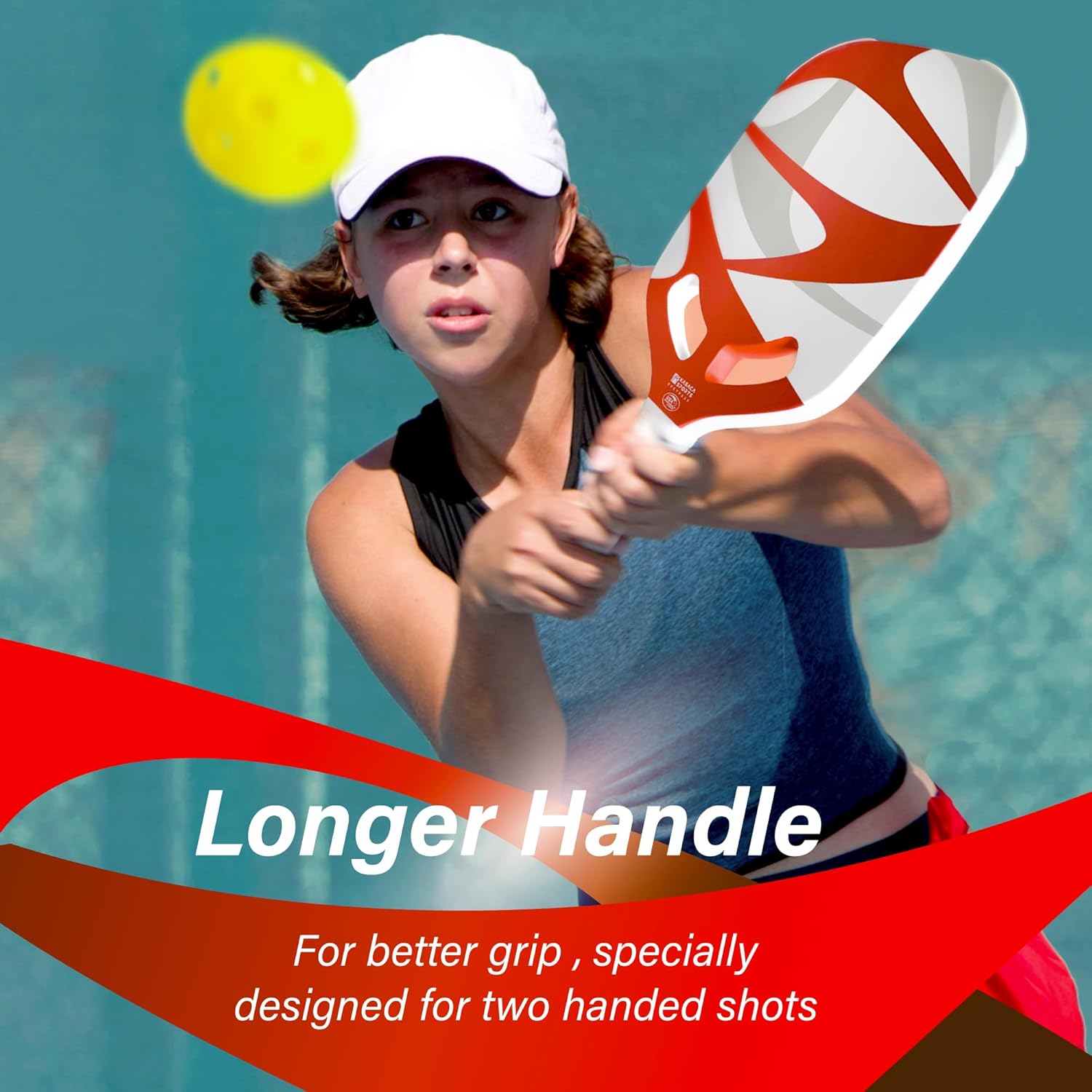 KASACA 3K + T700 Carbon Fibre Face Edgeless Pickleball Paddle - AERO SWIFT 2.0 RED