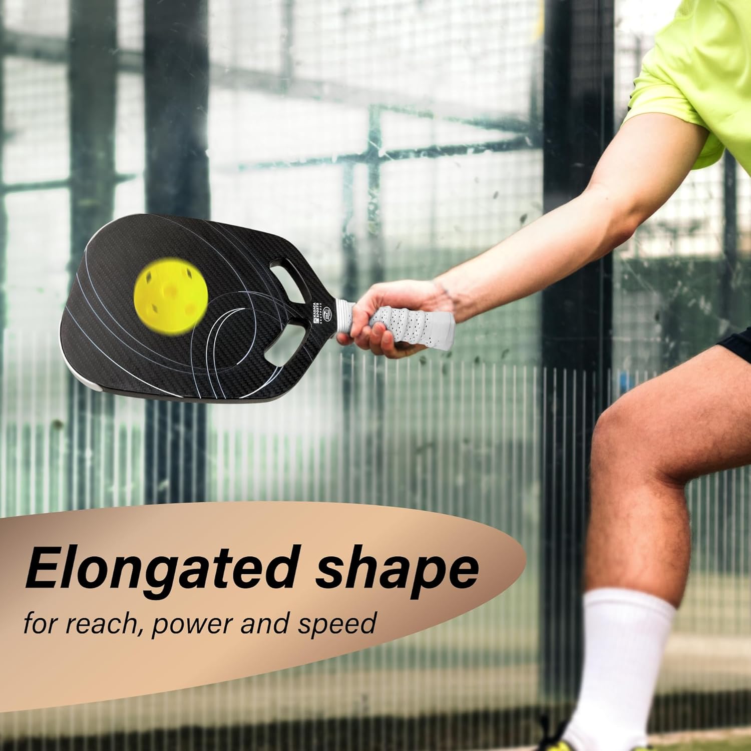 KASACA 3K + T700 Carbon Fibre Face Edgeless Pickleball Paddle - AERO SWIFT 2.0 BLACK