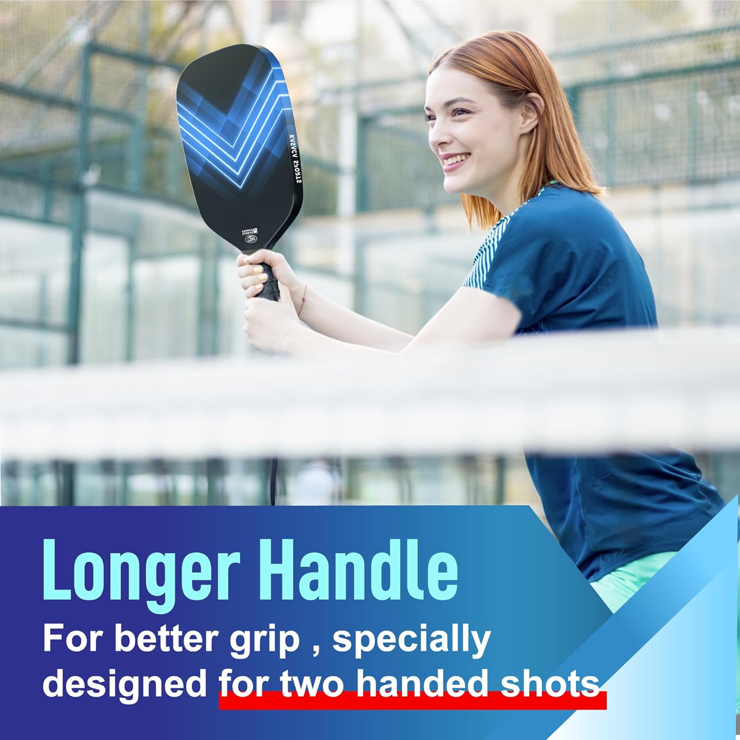 KASACA Edgeless Pickleball Paddle - AERO SWIPE - Carbon Fibre Face
