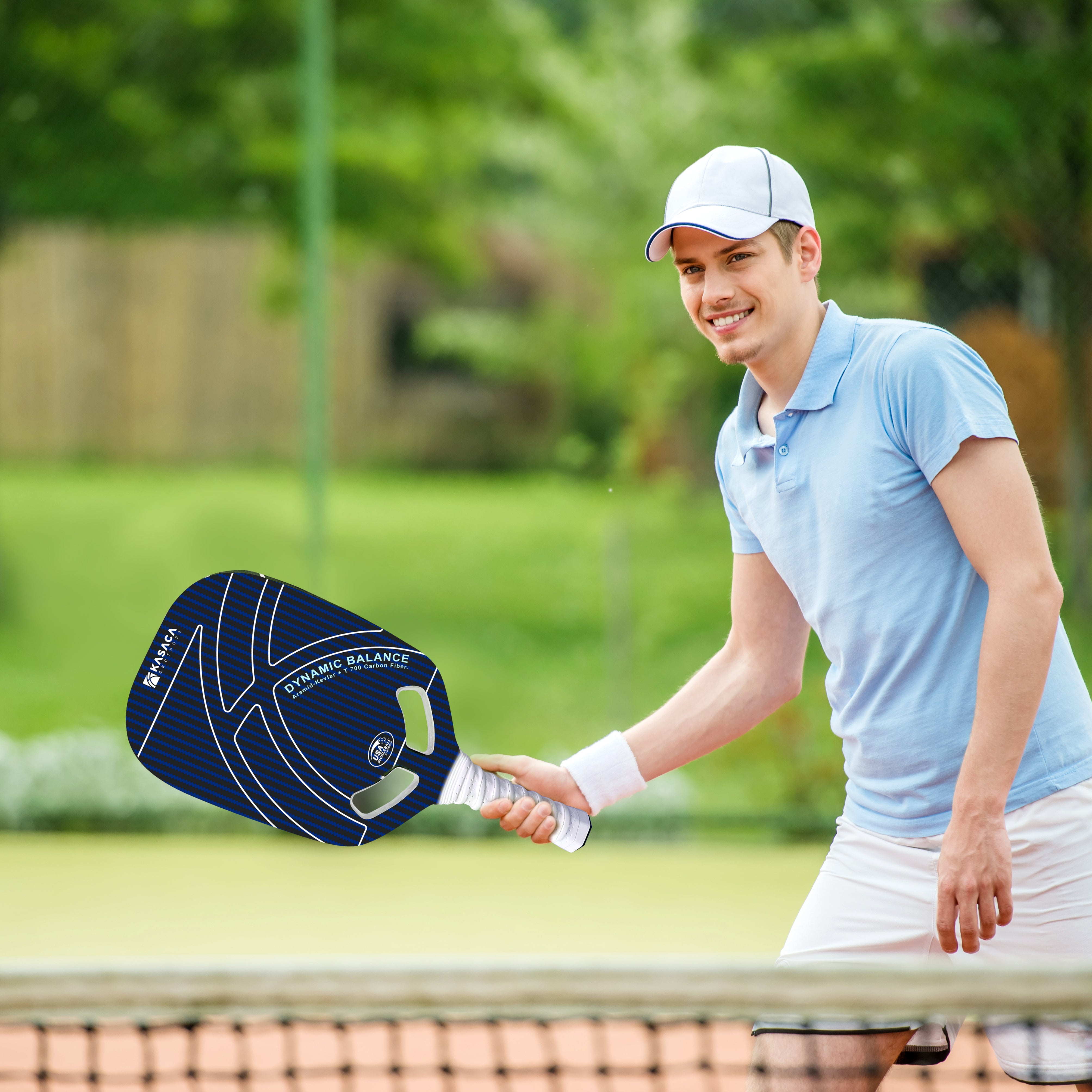 KASACA Kevlar & Carbon Fibre 16mm Edgeless Open Throat Pickleball Paddle + Paddle Cover