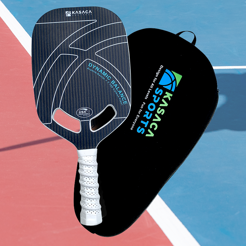 KASACA Kevlar & Carbon Fibre 16mm Edgeless Open Throat Pickleball Paddle + Paddle Cover